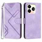 For ZTE Axon 60 Line Pattern Skin Feel Leather Phone Case(Light Purple) - 1