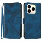 For ZTE Axon 60 Line Pattern Skin Feel Leather Phone Case(Royal Blue) - 1