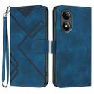 For ZTE Blade A33s Line Pattern Skin Feel Leather Phone Case(Royal Blue) - 1
