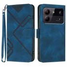 For ZTE Blade A54 Line Pattern Skin Feel Leather Phone Case(Royal Blue) - 1