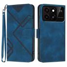 For ZTE Blade A55 / A35 Line Pattern Skin Feel Leather Phone Case(Royal Blue) - 1
