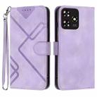 For ZTE Blade A73 4G / Blade V50 Design 4G Line Pattern Skin Feel Leather Phone Case(Light Purple) - 1