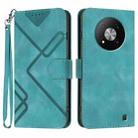 For ZTE Blade A73 5G Line Pattern Skin Feel Leather Phone Case(Light Blue) - 1