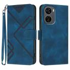 For ZTE Blade V50 Design 5G / Nubia Neo 5G Line Pattern Skin Feel Leather Phone Case(Royal Blue) - 1