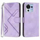 For ZTE Blade V50 Vita Line Pattern Skin Feel Leather Phone Case(Light Purple) - 1