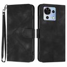 For ZTE Blade V50 Vita Line Pattern Skin Feel Leather Phone Case(Black) - 1