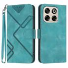 For ZTE Blade V70 Line Pattern Skin Feel Leather Phone Case(Light Blue) - 1