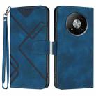 For ZTE Fresh 50 Line Pattern Skin Feel Leather Phone Case(Royal Blue) - 1
