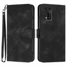 For ZTE Libero 5G II Line Pattern Skin Feel Leather Phone Case(Black) - 1