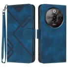 For ZTE nubia Focus Pro Line Pattern Skin Feel Leather Phone Case(Royal Blue) - 1