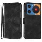 For ZTE nubia Music Line Pattern Skin Feel Leather Phone Case(Black) - 1