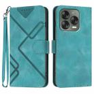 For ZTE Blade V70 Design Line Pattern Skin Feel Leather Phone Case(Light Blue) - 1