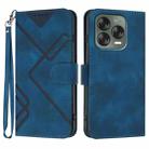 For ZTE Blade V70 Design Line Pattern Skin Feel Leather Phone Case(Royal Blue) - 1