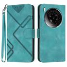 For ZTE nubia Z50S Pro Line Pattern Skin Feel Leather Phone Case(Light Blue) - 1