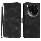 For ZTE nubia Z50S Pro Line Pattern Skin Feel Leather Phone Case(Black) - 1