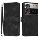 For ZTE nubia Z60 Ultra Line Pattern Skin Feel Leather Phone Case(Black) - 1