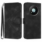For ZTE Voyage 41 5G Line Pattern Skin Feel Leather Phone Case(Black) - 1