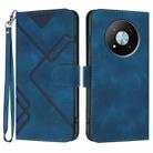 For ZTE Voyage 41 5G Line Pattern Skin Feel Leather Phone Case(Royal Blue) - 1