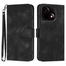 For ZTE Blade A35e 4G Line Pattern Skin Feel Leather Phone Case(Black) - 1