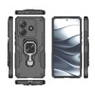 For Redmi Note 14 5G Metal Kickstand TPU Hybrid PC Phone Case(Black) - 3