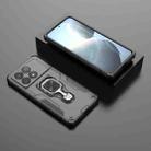 For Redmi K70 Metal Kickstand TPU Hybrid PC Phone Case(Black) - 2