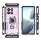 For Redmi K70E Metal Kickstand TPU Hybrid PC Phone Case(Purple) - 3