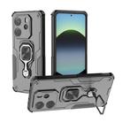 For Redmi Note 14 4G 163.25mm Metal Kickstand TPU Hybrid PC Phone Case(Black) - 1