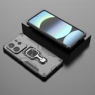 For Redmi Note 14 4G 163.25mm Metal Kickstand TPU Hybrid PC Phone Case(Black) - 2