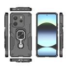 For Redmi Note 14 4G 163.25mm Metal Kickstand TPU Hybrid PC Phone Case(Black) - 3