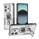 For Redmi Note 14 4G 163.25mm Metal Kickstand TPU Hybrid PC Phone Case(Grey) - 1