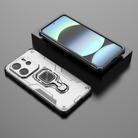 For Redmi Note 14 4G 163.25mm Metal Kickstand TPU Hybrid PC Phone Case(Grey) - 2