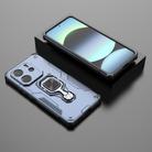 For Redmi Note 14 4G 163.25mm Metal Kickstand TPU Hybrid PC Phone Case(Blue) - 2