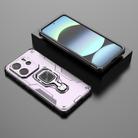 For Redmi Note 14 4G 163.25mm Metal Kickstand TPU Hybrid PC Phone Case(Purple) - 2