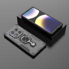 For Redmi Note 14 Pro 4G Metal Kickstand TPU Hybrid PC Phone Case(Black) - 2