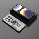 For Redmi Note 14 Pro 4G Metal Kickstand TPU Hybrid PC Phone Case(Grey) - 2