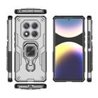 For Redmi Note 14 Pro 4G Metal Kickstand TPU Hybrid PC Phone Case(Grey) - 3