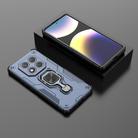 For Redmi Note 14 Pro 4G Metal Kickstand TPU Hybrid PC Phone Case(Blue) - 2
