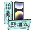 For Redmi Note 14 Pro 4G Metal Kickstand TPU Hybrid PC Phone Case(Green) - 1