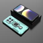 For Redmi Note 14 Pro 4G Metal Kickstand TPU Hybrid PC Phone Case(Green) - 2