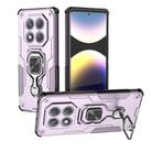 For Redmi Note 14 Pro 4G Metal Kickstand TPU Hybrid PC Phone Case(Purple) - 1