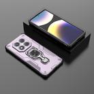 For Redmi Note 14 Pro 4G Metal Kickstand TPU Hybrid PC Phone Case(Purple) - 2