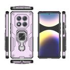 For Redmi Note 14 Pro 4G Metal Kickstand TPU Hybrid PC Phone Case(Purple) - 3