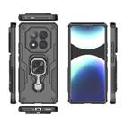 For Redmi Note 14 Pro+ 5G Metal Kickstand TPU Hybrid PC Phone Case(Black) - 3