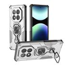For Redmi Note 14 Pro+ 5G Metal Kickstand TPU Hybrid PC Phone Case(Grey) - 1