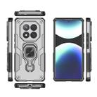 For Redmi Note 14 Pro+ 5G Metal Kickstand TPU Hybrid PC Phone Case(Grey) - 3