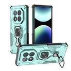 For Redmi Note 14 Pro+ 5G Metal Kickstand TPU Hybrid PC Phone Case(Green) - 1