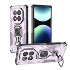 For Redmi Note 14 Pro+ 5G Metal Kickstand TPU Hybrid PC Phone Case(Purple) - 1
