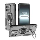 For OnePlus 13T Metal Kickstand TPU Hybrid PC Phone Case(Black) - 1