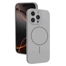 For iPhone 16 Pro Thin Circle MagSafe Fine Hole Liquid Silicone Phone Case(Titanium Grey) - 1