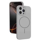 For iPhone 16 Pro Max Thin Circle MagSafe Fine Hole Liquid Silicone Phone Case(Titanium Grey) - 1